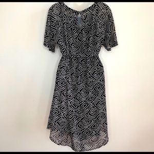 LOFT Geometric Fit and flare Dress